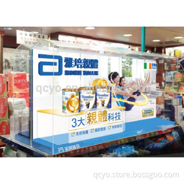 acrylic milk powder display big acrylic stand